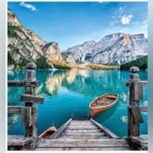 Scenic Mountain Lake Diamond Painting